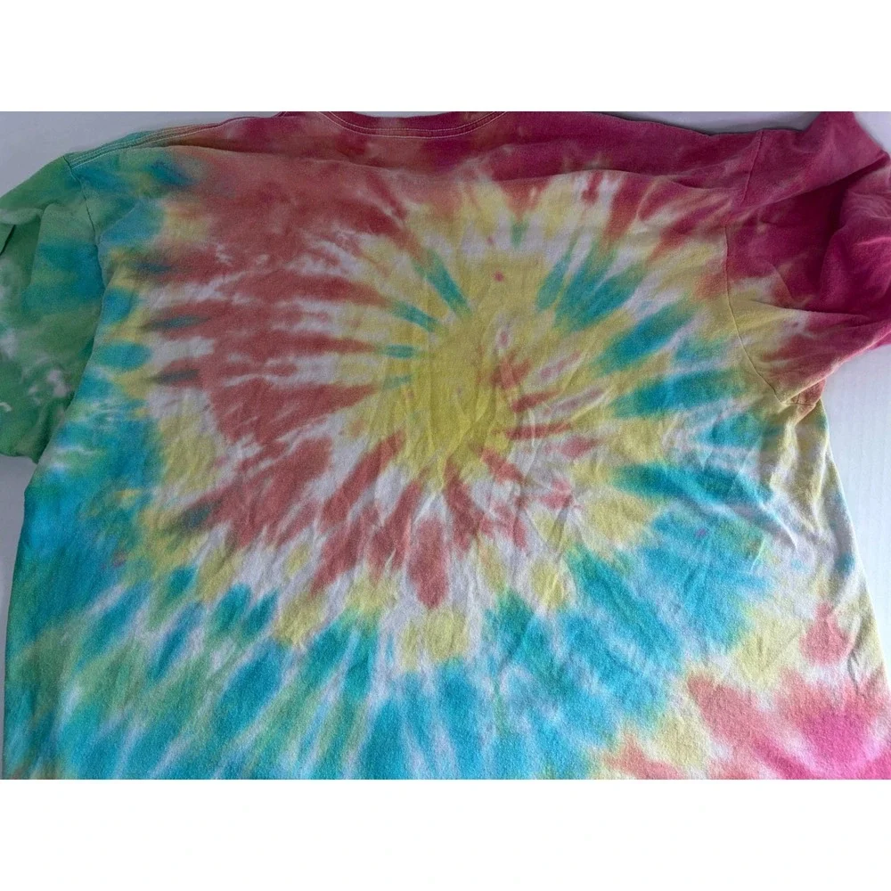 M&M's Official Licensed Tie Dye T-Shirt Mens 2XL Red Yellow Characters Candy